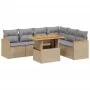 Set aus 7-teiligen Gartensofas und Kissen, synthetisches Rattan, beige von , Gartensets - Ref: Foro24-3273096, Preis: 475,17 ...