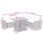 Set of 7-piece garden sofas and beige synthetic rattan cushions by , Garden sets - Ref: Foro24-3273096, Price: 467,29 €, Disc...