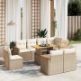 Set mit 9 Gartensofas mit beigen Kissen aus synthetischem Rattan von , Gartensets - Ref: Foro24-3273172, Preis: 611,17 €, Rab...