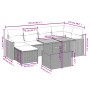 Set aus 7-teiligen Gartensofas und Kissen, synthetisches Rattan, beige von , Gartensets - Ref: Foro24-3273179, Preis: 463,09 ...