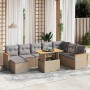 Set mit 9 Gartensofas mit beigen Kissen aus synthetischem Rattan von , Gartensets - Ref: Foro24-3273215, Preis: 550,43 €, Rab...