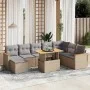 Set mit 9 Gartensofas mit beigen Kissen aus synthetischem Rattan von , Gartensets - Ref: Foro24-3273215, Preis: 576,92 €, Rab...