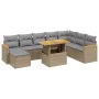 Garden sofa set 9 pieces with beige synthetic rattan cushions by , Garden sets - Ref: Foro24-3273215, Price: 576,92 €, Discou...