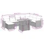 Garden sofa set 9 pieces with beige synthetic rattan cushions by , Garden sets - Ref: Foro24-3273215, Price: 576,92 €, Discou...