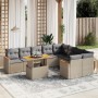 Garden sofa set with beige cushions, 10 pieces, synthetic rattan by , Garden sets - Ref: Foro24-3273236, Price: 613,68 €, Dis...