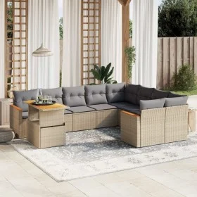 Set Gartensofas mit beigen Kissen 10 Stück synthetisches Rattan von , Gartensets - Ref: Foro24-3273243, Preis: 641,81 €, Raba...