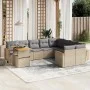 Set Gartensofas mit beigen Kissen 10 Stück synthetisches Rattan von , Gartensets - Ref: Foro24-3273243, Preis: 641,81 €, Raba...
