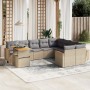 Set Gartensofas mit beigen Kissen 10 Stück synthetisches Rattan von , Gartensets - Ref: Foro24-3273243, Preis: 613,68 €, Raba...