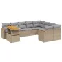 Set Gartensofas mit beigen Kissen 10 Stück synthetisches Rattan von , Gartensets - Ref: Foro24-3273243, Preis: 641,81 €, Raba...