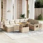 Garden sofa set 9 pieces with beige synthetic rattan cushions by , Garden sets - Ref: Foro24-3271891, Price: 644,80 €, Discou...
