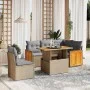 Garden sofa set with 6-piece synthetic rattan beige cushions by , Garden sets - Ref: Foro24-3273964, Price: 434,56 €, Discoun...