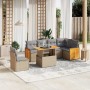 Set aus 7-teiligen Gartensofas und Kissen, synthetisches Rattan, beige von , Gartensets - Ref: Foro24-3273985, Preis: 470,35 ...