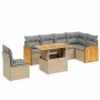 Set of 7-piece garden sofas and beige synthetic rattan cushions by , Garden sets - Ref: Foro24-3273985, Price: 494,83 €, Disc...