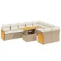 Set Gartensofas mit beigen Kissen 10 Stück synthetisches Rattan von , Gartensets - Ref: Foro24-3274117, Preis: 712,57 €, Raba...