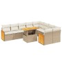 Set Gartensofas mit beigen Kissen 10 Stück synthetisches Rattan von , Gartensets - Ref: Foro24-3274117, Preis: 662,93 €, Raba...