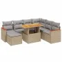Garden sofa set with beige cushions, 8 pieces, PE rattan by , Garden sets - Ref: Foro24-3276055, Price: 521,90 €, Discount: %