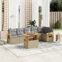 Set of 7-piece garden sofas and beige synthetic rattan cushions by , Garden sets - Ref: Foro24-3273530, Price: 493,38 €, Disc...