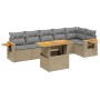 Gartensofagarnitur 7-teilig mit Kissen aus synthetischem Rattan in Beige. von , Gartensets - Ref: Foro24-3273530, Preis: 484,...