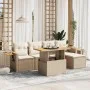 Gartensofa-Set mit 6-teiligen Kissen aus synthetischem Rattan in Beige. von , Gartensets - Ref: Foro24-3273494, Preis: 465,12...