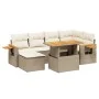 Set of 7-piece garden sofas and beige synthetic rattan cushions by , Garden sets - Ref: Foro24-3273620, Price: 558,85 €, Disc...