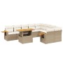 Garden sofa set with beige cushions, 10 pieces, synthetic rattan by , Garden sets - Ref: Foro24-3273676, Price: 716,24 €, Dis...