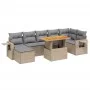 Juego de sofás de jardín con cojines beige 8 pzas ratán PE by , Garden sets - Ref: Foro24-3275712, Price: 535,32 €, Discount: %