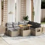 Juego de sofás de jardín con cojines beige 8 pzas ratán PE by , Garden sets - Ref: Foro24-3275719, Price: 535,32 €, Discount: %