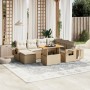 Gartensofagarnitur mit beigen Kissen, 8-teilig, aus PE-Rattan. von , Gartensets - Ref: Foro24-3271870, Preis: 537,00 €, Rabat...