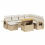 Gartensofagarnitur mit beigen Kissen, 8-teilig, aus PE-Rattan. von , Gartensets - Ref: Foro24-3271870, Preis: 537,00 €, Rabat...