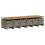 Garten-Essgruppe mit 13-teiligen Kissen aus grauem synthetischem Rattan. von , Gartensets - Ref: Foro24-3210590, Preis: 1,00 ...