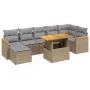 Gartensofagarnitur mit beigen Kissen, 8-teilig, aus PE-Rattan. von , Gartensets - Ref: Foro24-3273187, Preis: 515,79 €, Rabat...