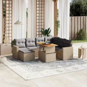 Gartensofagarnitur mit beigen Kissen, 8-teilig, aus PE-Rattan. von , Gartensets - Ref: Foro24-3271430, Preis: 525,88 €, Rabat...