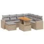 Garden sofa set with beige cushions, 8 pieces, PE rattan. by , Garden sets - Ref: Foro24-3271430, Price: 526,63 €, Discount: %