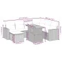 Garden sofa set with beige cushions, 8 pieces, PE rattan. by , Garden sets - Ref: Foro24-3271430, Price: 526,63 €, Discount: %