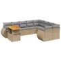 Garden sofa set with beige cushions, 10 pieces, synthetic rattan by , Garden sets - Ref: Foro24-3272361, Price: 672,61 €, Dis...