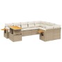 Juego de sofás jardín con cojines beige 10 pzas ratán sintético de , Conjuntos de jardín - Ref: Foro24-3273683, Precio: 716,1...