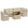 Set of 7-piece garden sofas and beige synthetic rattan cushions by , Garden sets - Ref: Foro24-3270855, Price: 500,42 €, Disc...
