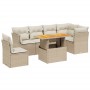 Set sofás de jardín 7 piezas y cojines ratán sintético beige de , Conjuntos de jardín - Ref: Foro24-3270855, Precio: 490,87 €...