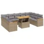 Garden sofa set with beige cushions, 10 pieces, synthetic rattan by , Garden sets - Ref: Foro24-3273222, Price: 641,81 €, Dis...
