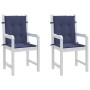 Cojines para silla con respaldo bajo 2 uds tela azul marino de , Cojines para sillas y sofás - Ref: Foro24-378680, Precio: 26...