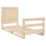 Estructura de cama con cabecero madera maciza de pino 90x200 cm de , Camas y somieres - Ref: Foro24-3281538, Precio: 144,97 €...