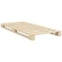 Solid pine wood bed frame with headboard 90x200 cm by , Beds and slatted bases - Ref: Foro24-3281538, Price: 143,35 €, Discou...
