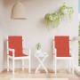 Low back chair cushions 2 units red melange fabric 100x50x4 cm by , Cushions for chairs and sofas - Ref: Foro24-4002463, Pric...