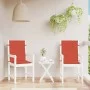 Low back chair cushions 2 units red melange fabric 100x50x4 cm by , Cushions for chairs and sofas - Ref: Foro24-4002463, Pric...