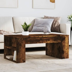 Engineered wood smoked oak coffee table 102x55x42 cm by , Coffee table - Ref: Foro24-831858, Price: 63,49 €, Discount: %