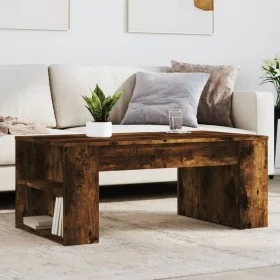 Engineered wood smoked oak coffee table 102x55x42 cm by , Coffee table - Ref: Foro24-831858, Price: 62,65 €, Discount: %