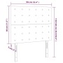 Cabecero con luces LED terciopelo gris oscuro 90x5x118/128 cm