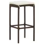 Garden table and 3-piece set of acacia wood and brown PE rattan stools by , Garden sets - Ref: Foro24-3295266, Price: 174,93 ...