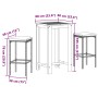 Gartentisch und 3-teiliges Hocker-Set aus Akazienholz und braunem PE-Rattan von , Gartensets - Ref: Foro24-3295266, Preis: 17...
