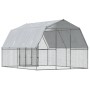 Chicken coop with roof and door galvanized silver steel by , Cages and habitats for small animals - Ref: Foro24-3294911, Pric...